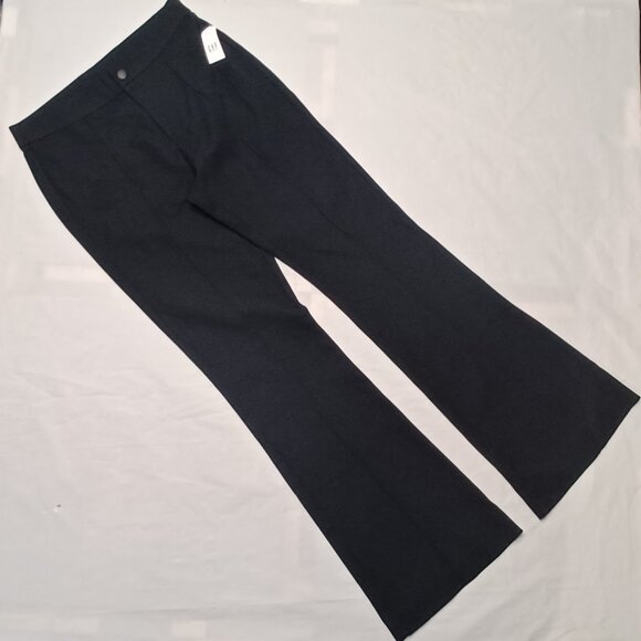 NEW GAP Black High Rise Bi-Stretch Flare BOHO Pintuck Pleat Pants - Picture 8 of 11